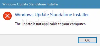 پیام Windows Update Standalone Installer